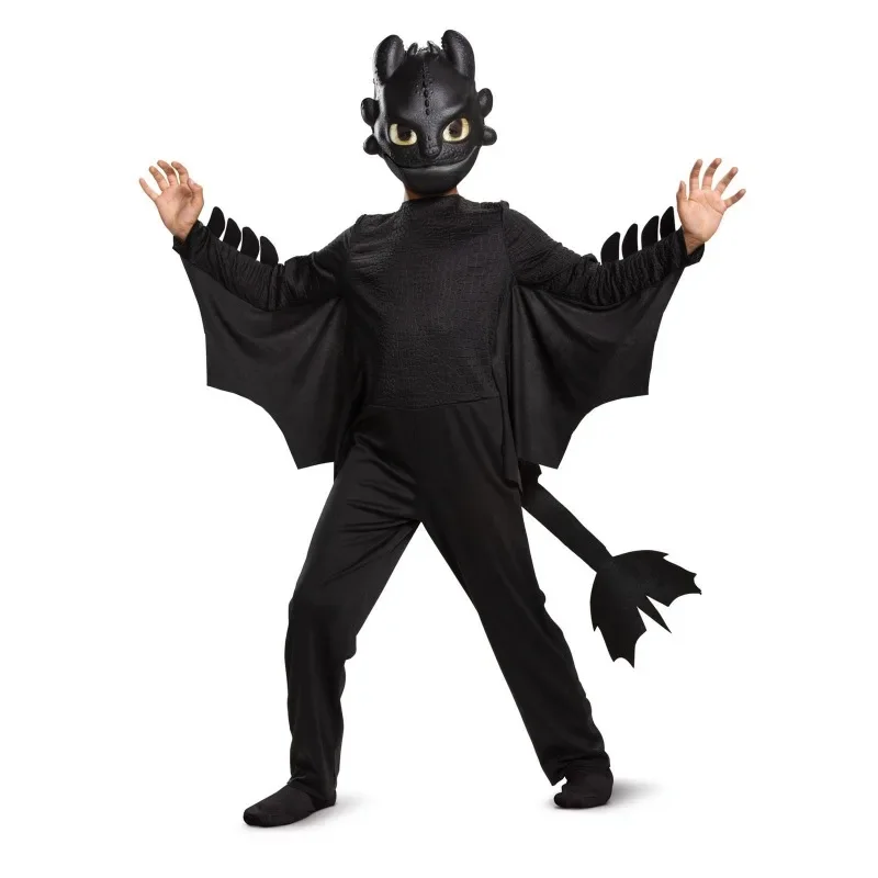 2025 New Kids Animal Carnival How to Make Your Dragon Toothless Cosplay Clothing Mask Kigurumi Anime Jumpsuit Birthday X159