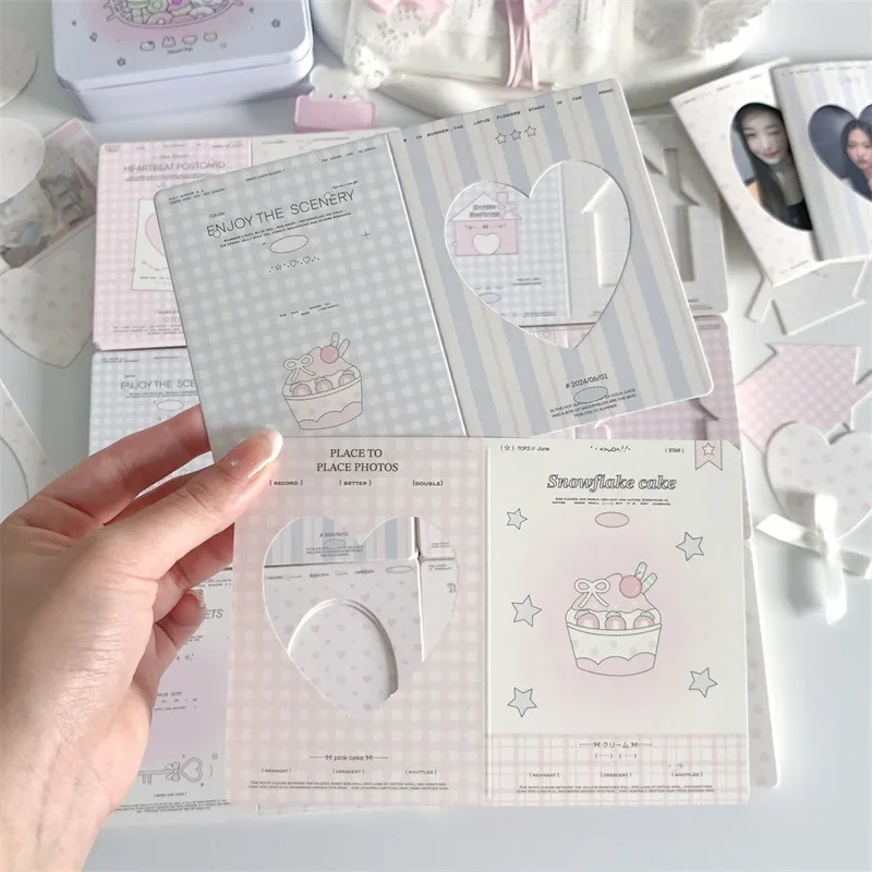 INS 10pcs/pack Photo Card 3 Inch Photocard Collection Card DIY Photo Card Paper Message Card Folding Card Packaging Material