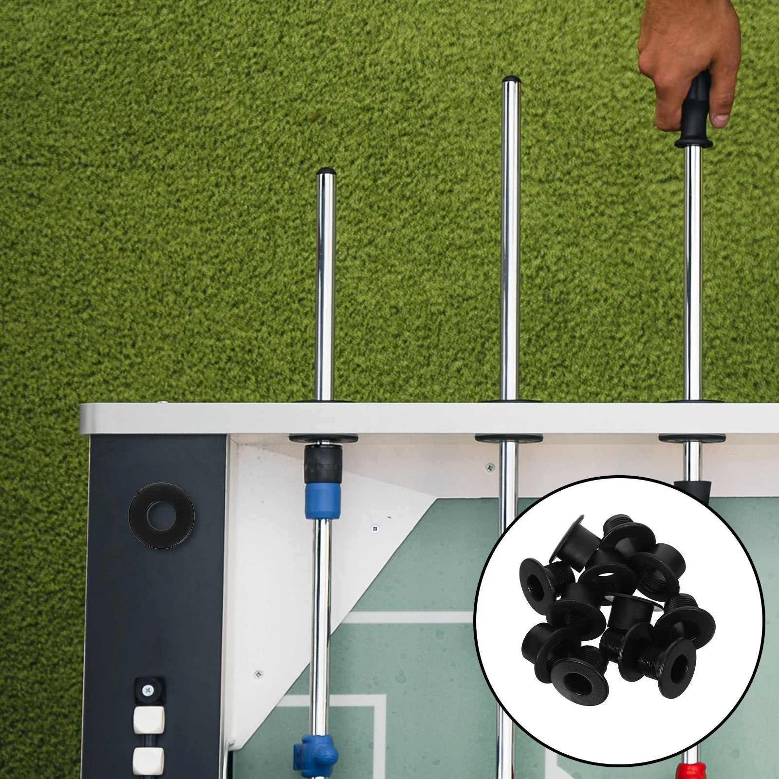 

6 пар подшипников для настольного футбола, пластиковая втулка, простая установка, без винтов, запасные части для настольного футбола, аксессуары для вечеринок