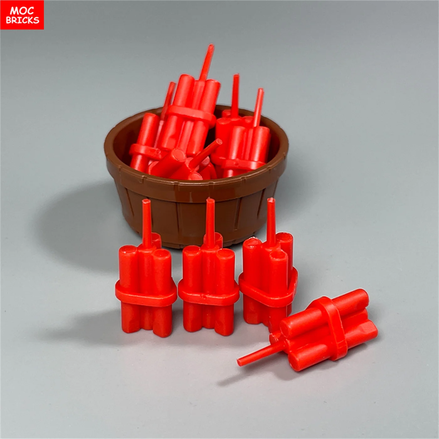 10pcs MOC Bricks Weapon Bomb Utensil Dynamite Sticks Bundle firecracker 64728 Building blocks Assembled Toys kids gift