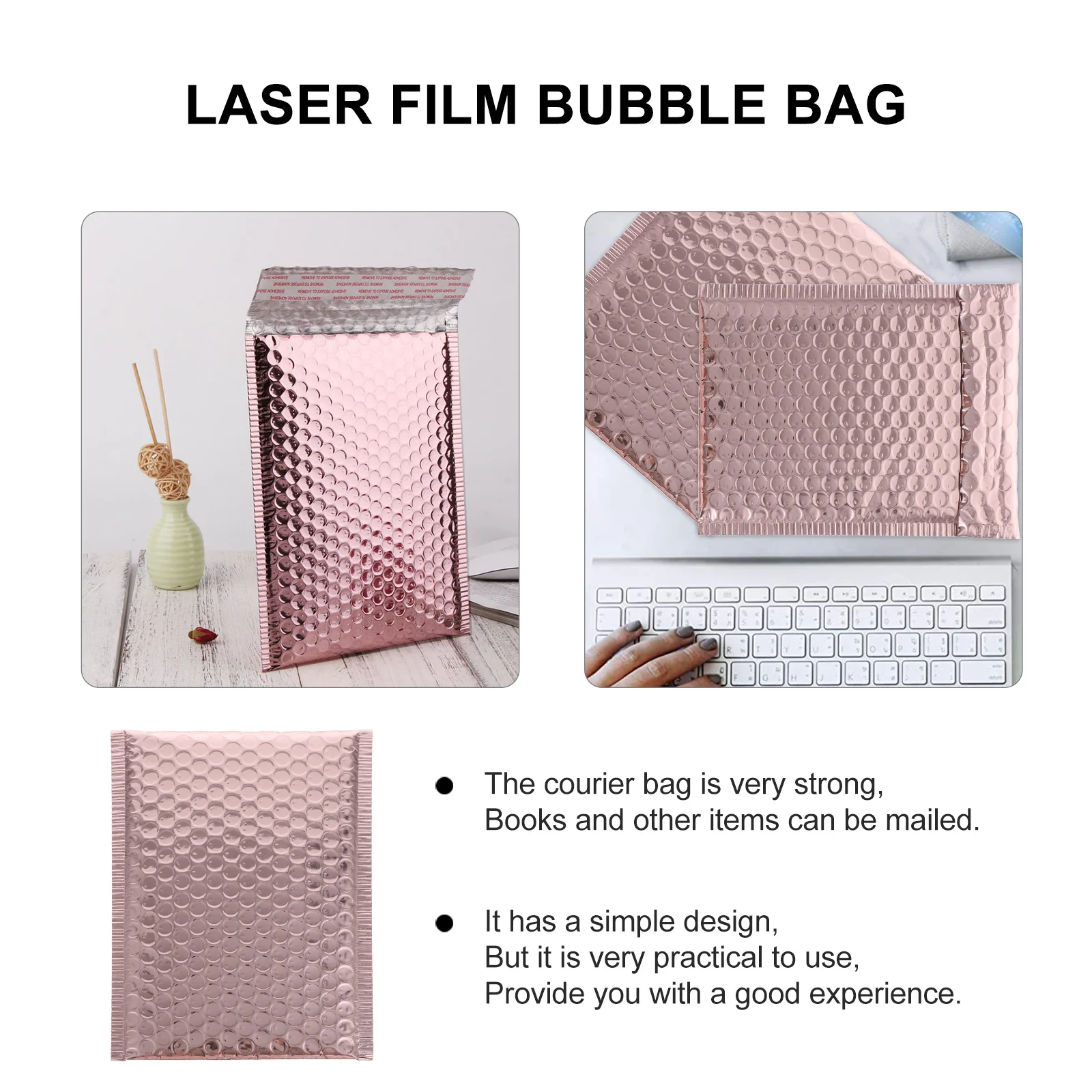 

25pcs Self-Seal Bubble Mailers Padded Envelopes Express Mailing Bags Shockproof Packaging Envelope Strong Adhesive