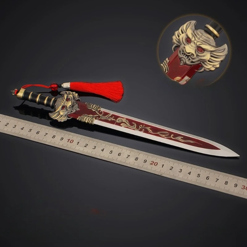 28 ซม./11.02in การสร้าง Gods12 Divine Sword อุปกรณ์ต่อพ่วงชายและหญิงอาวุธรุ่นโบราณโลหะผสมคอลเลกชันเครื่องประดับของขวัญ