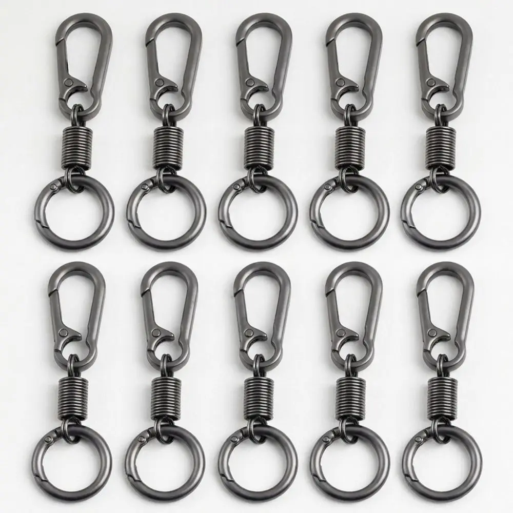 10pcs Portable Anti-Theft Metal Lightweight Multi-Functional Spring Carabiners Durable Universal Zipper Clips Bag