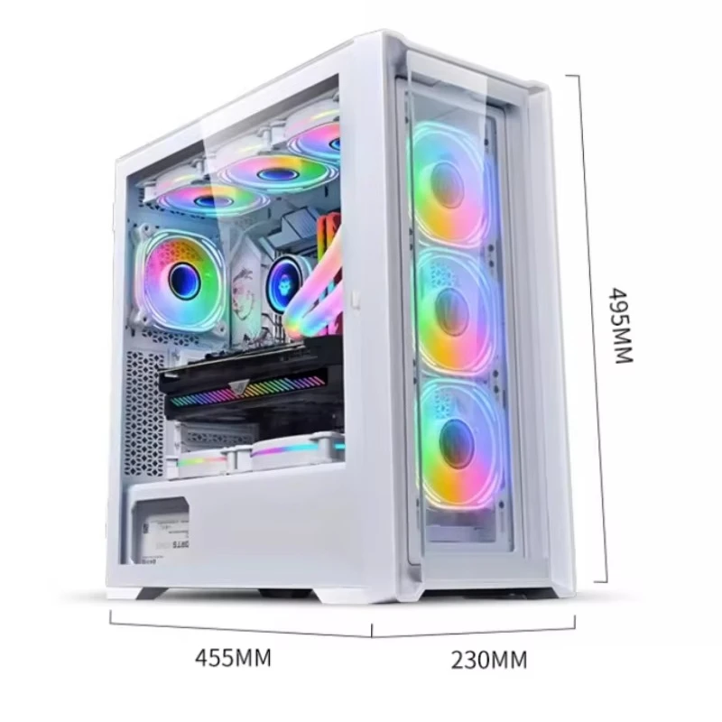 2025 Hot-selling products High-end computer parts Mini large space gaming computer shell with transparent sliding door