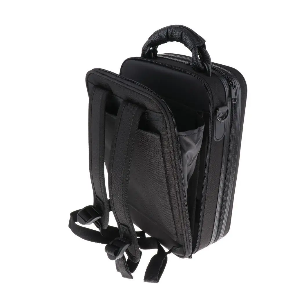 Clarinet Wooden Case Box Classic Protective Black Clarinet Carrying Bag Musical Instrument Transport Bag for Clarinet Storage