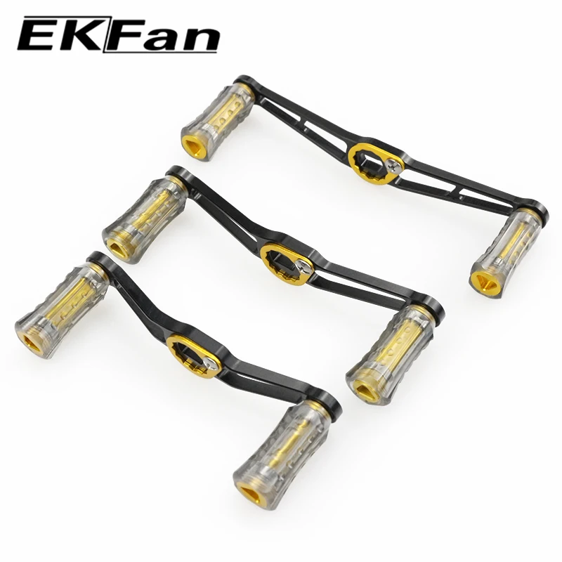 EKFan 80/90/105mm Aluminiumlegierung Baitcasting Angelrollengriff 7*4/8*5mm Loch Universal A/S/D mit Acrylknopf Köderrollenteil – Detail 8
