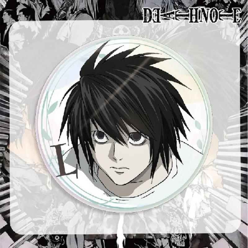 Death Note Anime Figures Metal Badges Yagami Light MisaMisa Pins Character Ryuk Decor Brooch Gift Fans Collection