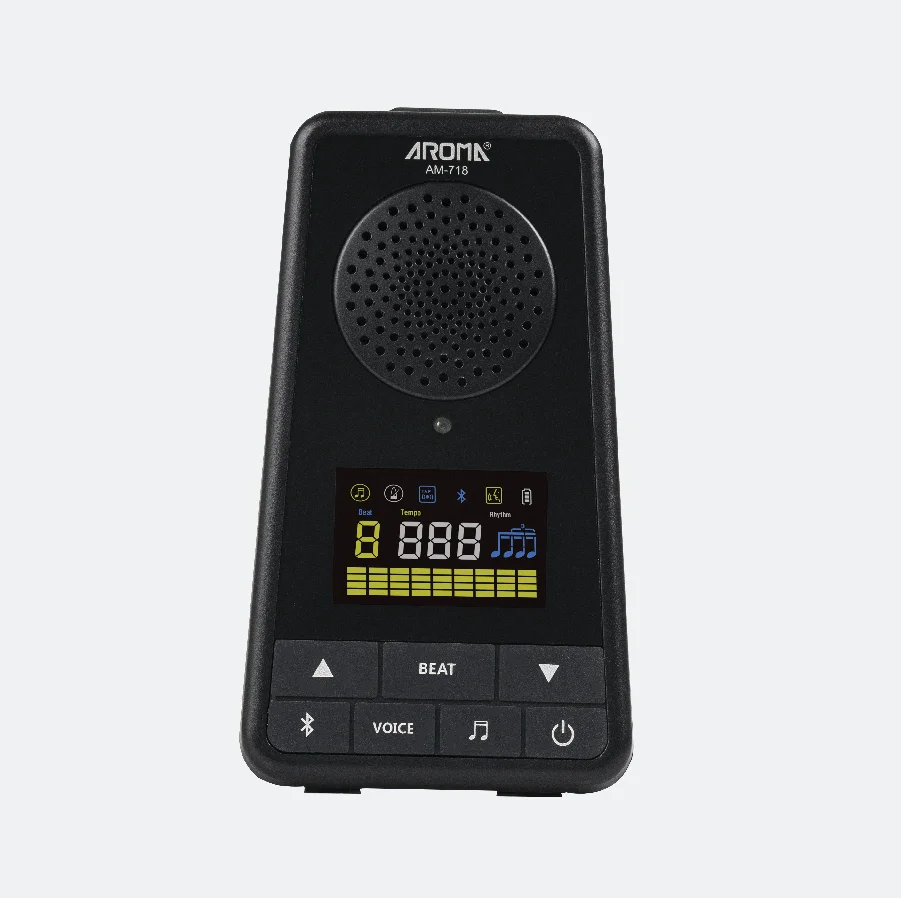 

AROMA 2-in-1 Metronome BT Speaker Rechargeable Digital Metronome with Vocal Counts VA Color Screen for Guitar Piano Drum Violins