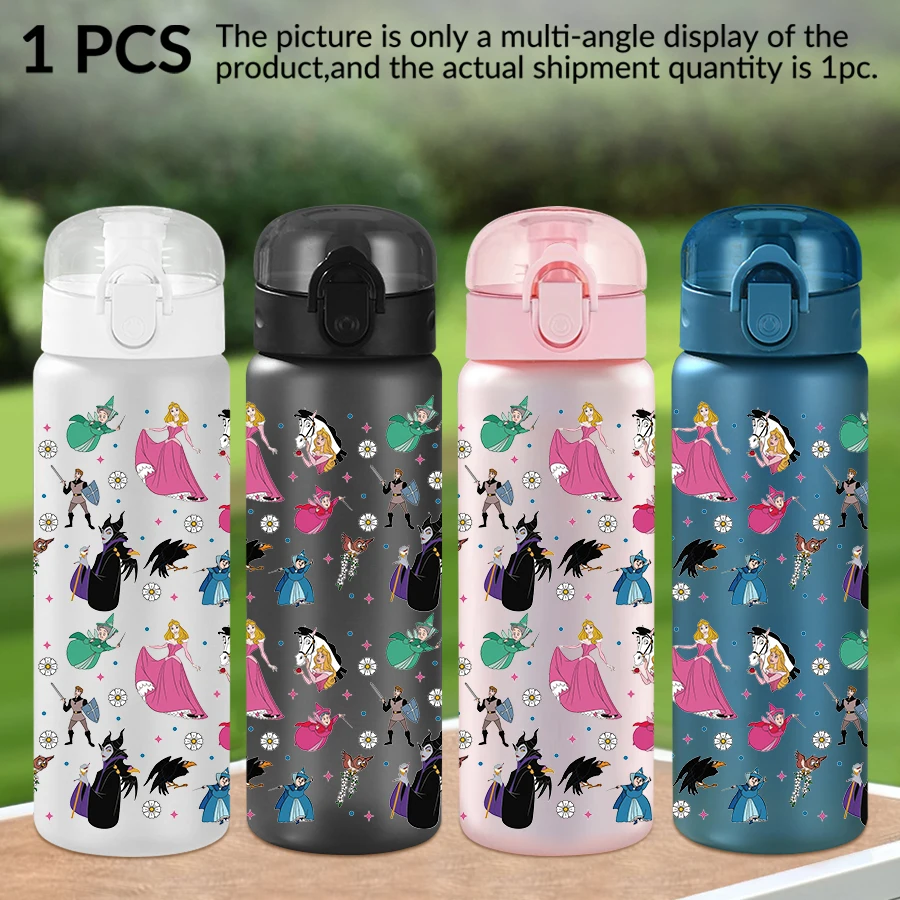 

1Pc Disney, Princess, Villain, 26oz Plastic Water Bottle Sports Water Cup with Lift Rope Birthday/Back To School Gift