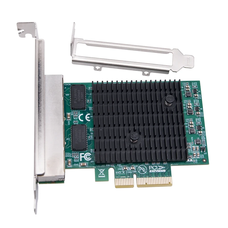 2.5G PCIE Network Card 4 Port RJ45 to PCI Express X4 Gigabit Ethernet Adapter RTL8125BG Chip 10/100/1000/2500Mbps for PC Desktop