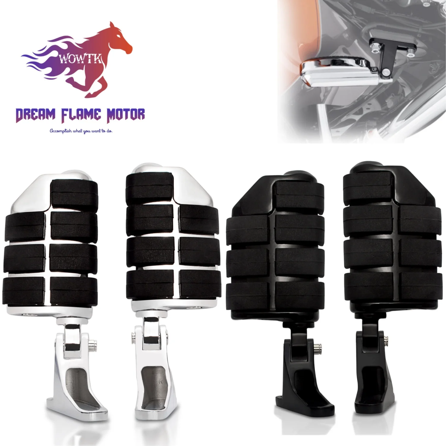 Motorcycle Footrest Mount kit Rear Passenger FootPeg For Harley Touring Road King CVO Street Electra Glide Ultra Limited 1993-up