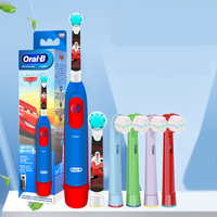 Oral B Kids Electric Toothbrush Soft Bristle Gentle Clean Teeth Waterproof Teeth Brush for Child with Timer 4 Extra Refills