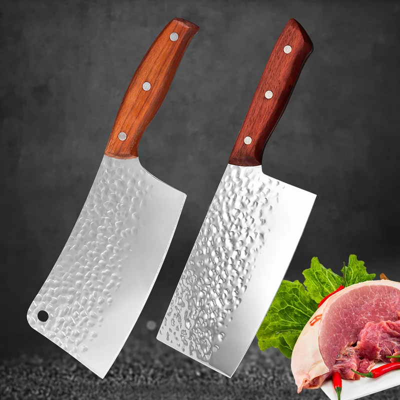 Forged Kitchen Chef Knife Set Stainless Steel Meat Vegetables Slicing Bone Chopping Chinese Butcher Cleaver Knives