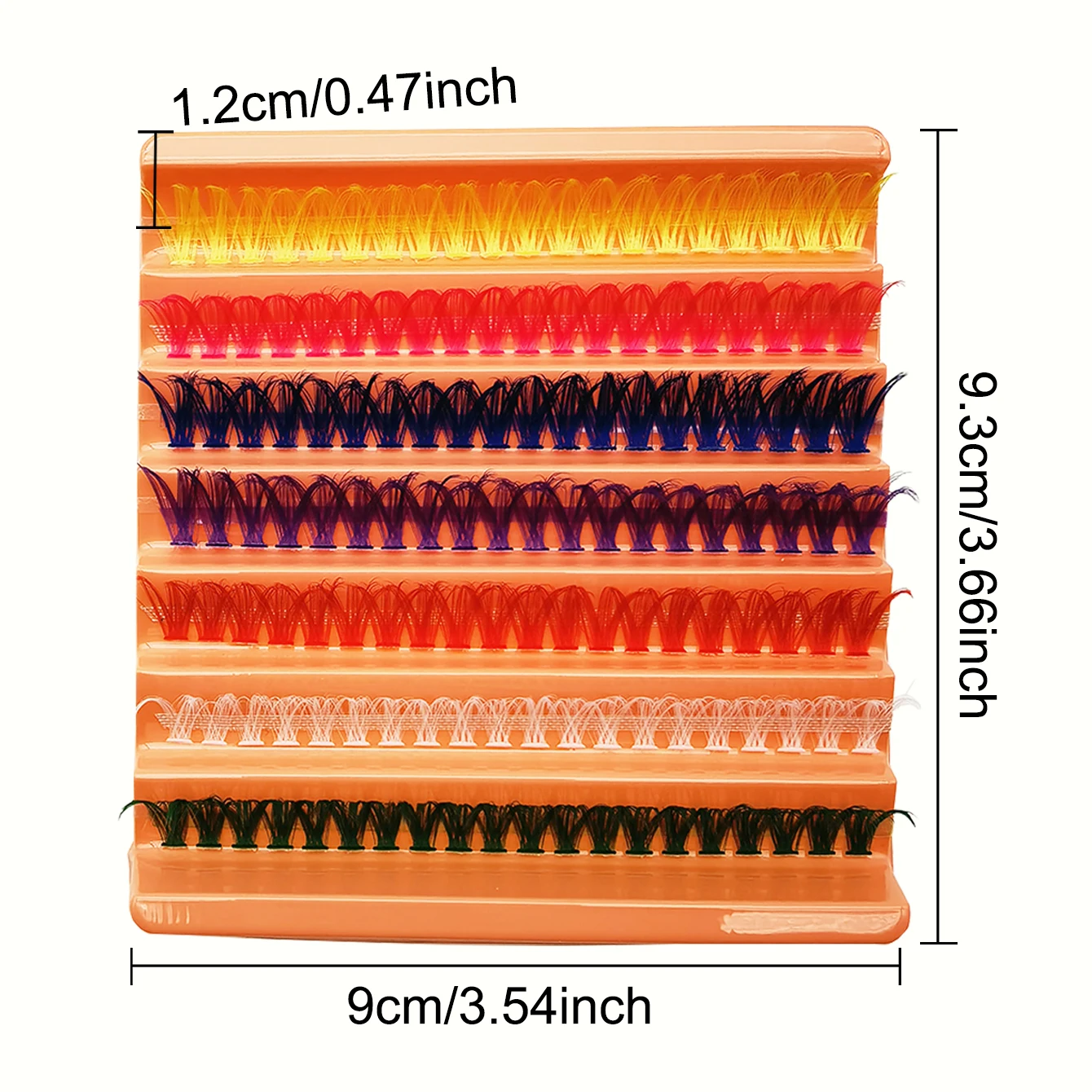 Zestaw do samodzielnego nakładania rzęs, 14 mm, kolorowe rzęsy w kształcie litery D, 140 kępek, do użytku domowego, podkreślające żywotność i kolorowość oczu.
