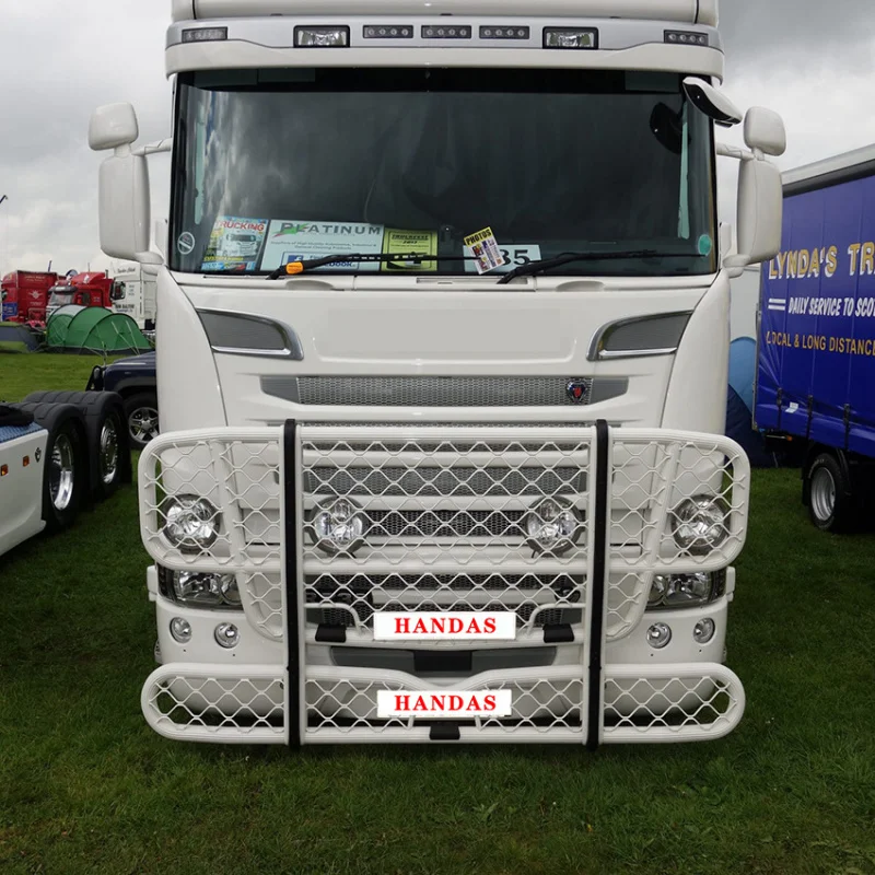 

Truck Front Bumper 304 Polished Stainless Steel Round Tube, Customizable for Large Trucks, with Optional Anti-Collision Bar