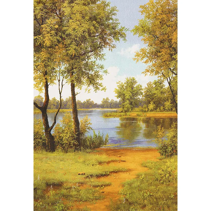 Mehofond Autumn Forest Photo Background Rural Yellow Leaves Photography Backdrops Lake Grassland Studio Baby Portrait Photophone