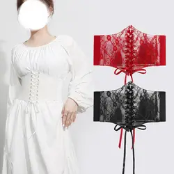 Embroidery Flower Outfits Slimming Body Belts Dress Girdle Cummerbunds Waist Corset Harness Waistband Lace Corset Belt