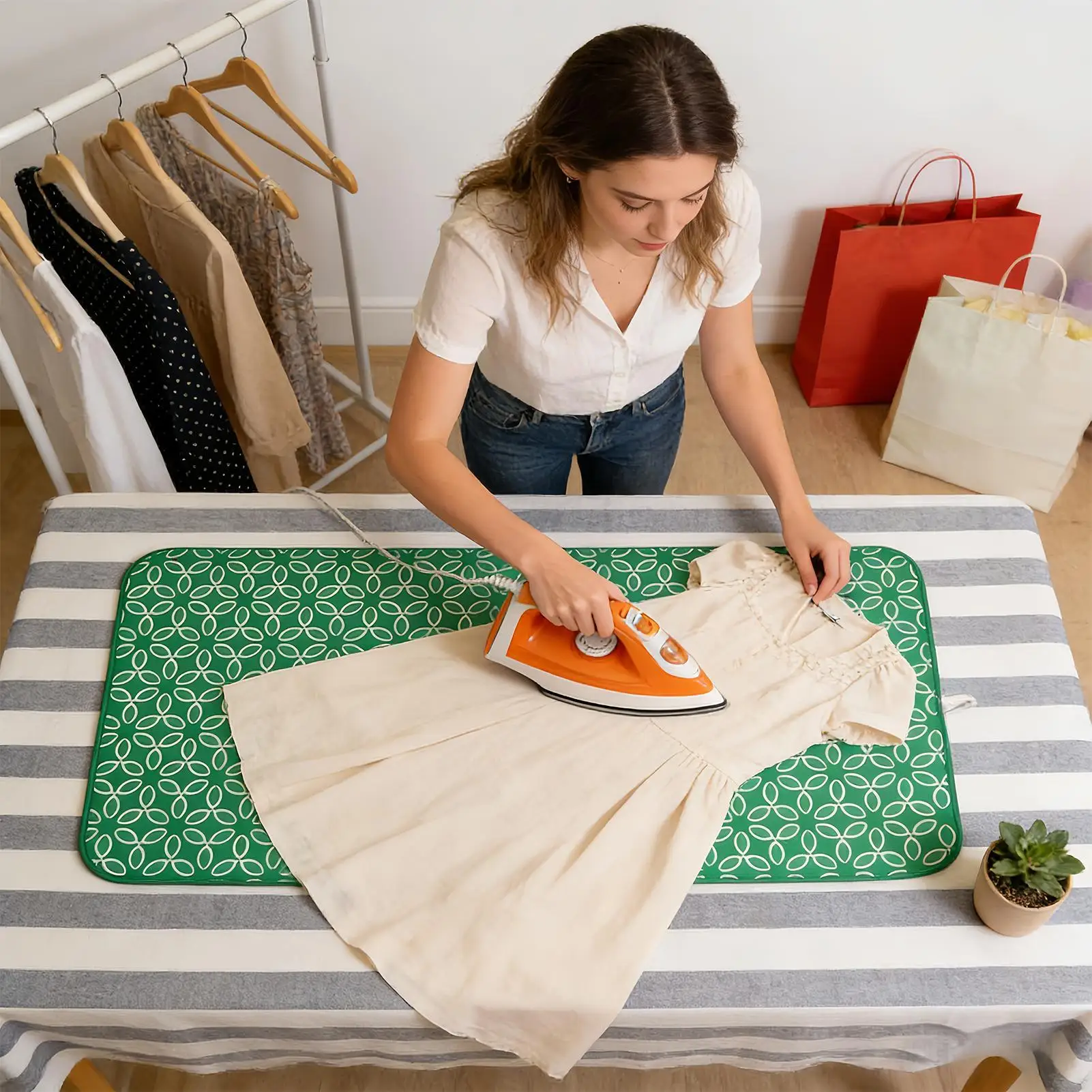 

Железный коврик, термостойкое утолщенное одеяло, портативный гладильный коврик для столешницы, шитья, квилтинга, прессования, домашней квартиры, стирки