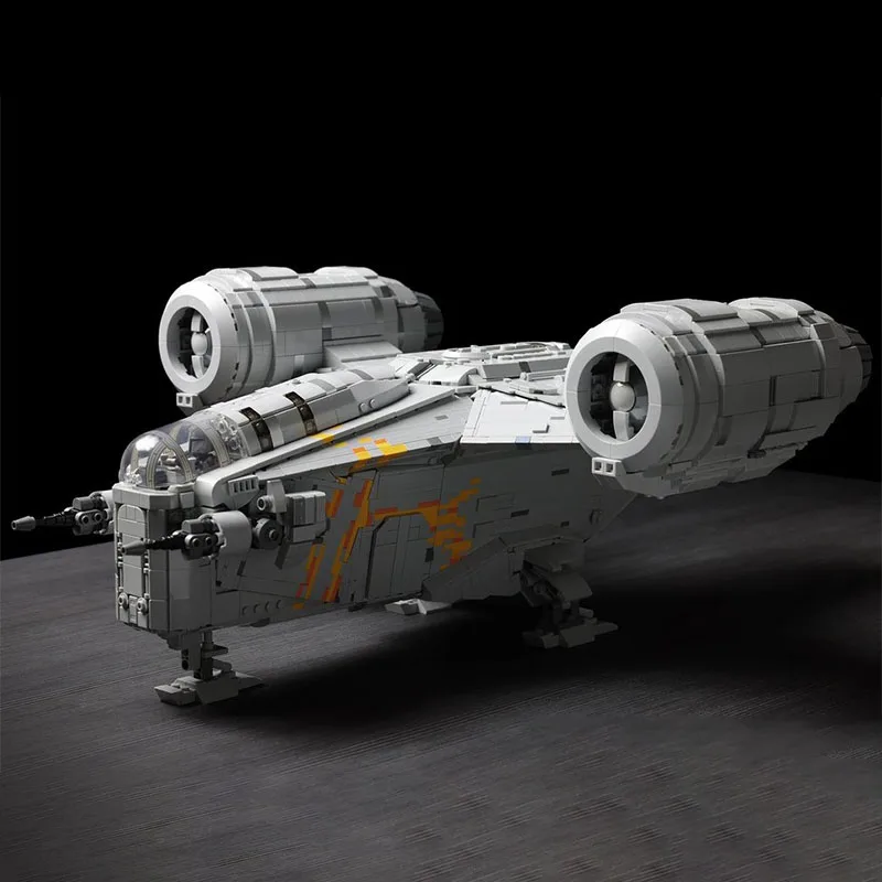 

4720PCS MOC Razor Crest Super Battleship Spaceship Assembly Blocks Boys' Gifts Technology Set Ornaments Educational Toys
