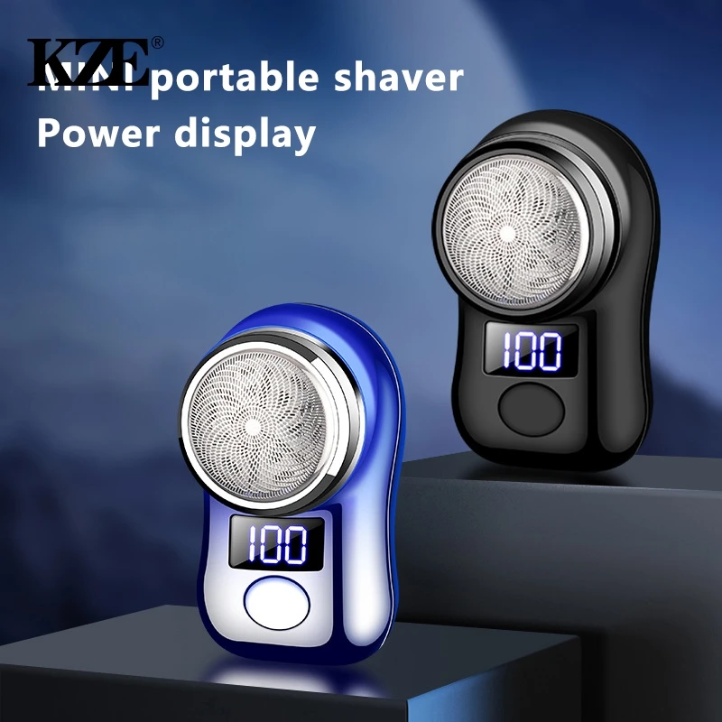 Mini Electric Razor Wet and Dry Washable Razor Fast Charging Digital Display Portable Electric Shaver 1 Hour Charge Time Upgrade