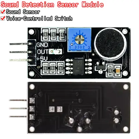 1/5Pcs Sound Sensor Module 3 Pin Voice Sound Detection Sensor Amplifier LM393 Electret Microphone DIY Kit