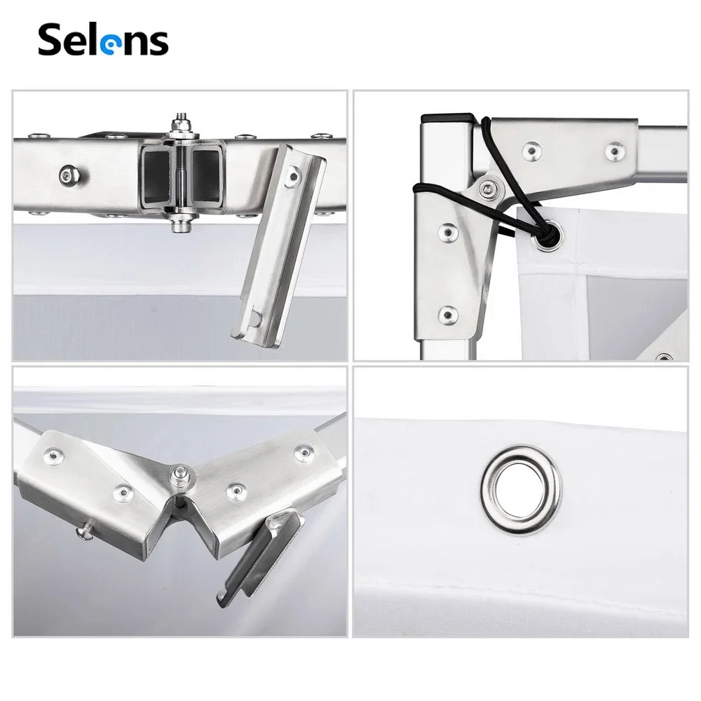 Imagem -04 - Selens Fotografia Soft Light Screen Foldable Flag Board Canopy Ring Cosmetic Video Câmera Acessórios