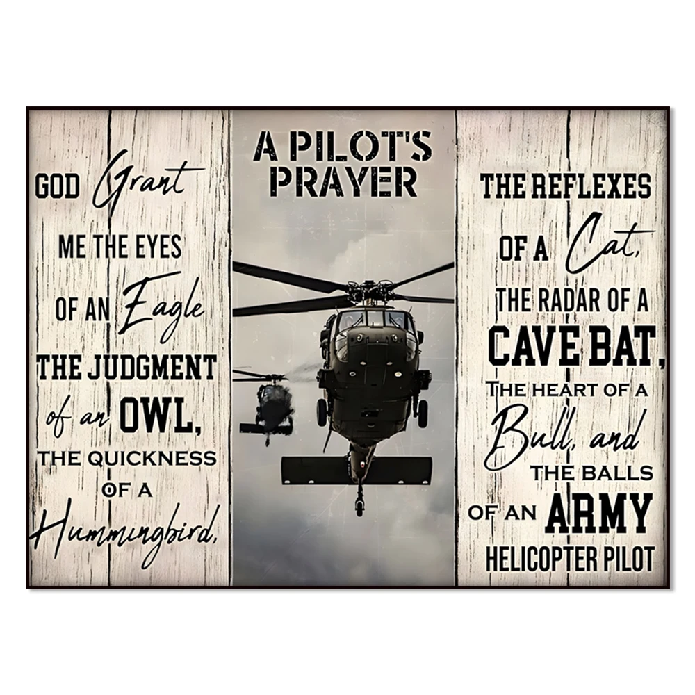 

helicopter print, pilot's prayer, christian gift, helicopter pilot flyer art, god bless me poster decoration