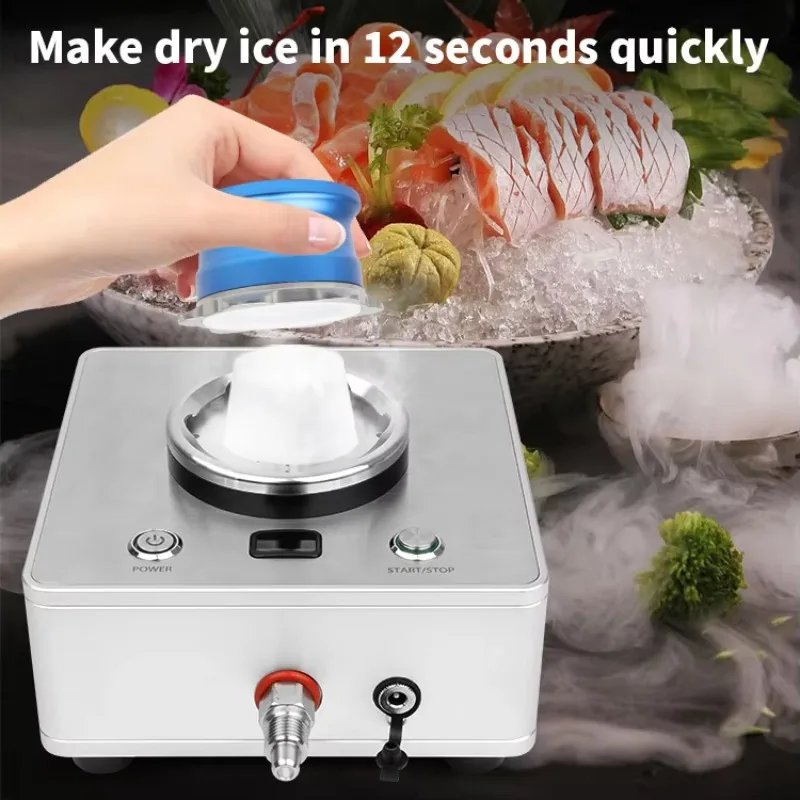 Small Dry Ice Maker Machine Portable Dry Ice Producer For Cold Dishes Desserts Mixed Drinks Cocktails Bar Catering Use