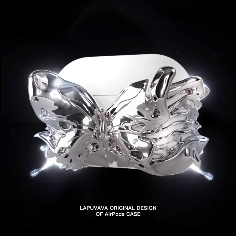 

Оригинальный чехол для наушников с 3D-печатью в виде бабочки и силиконовой защитой для AirPods Pro 2/3, полый корпус для наушников