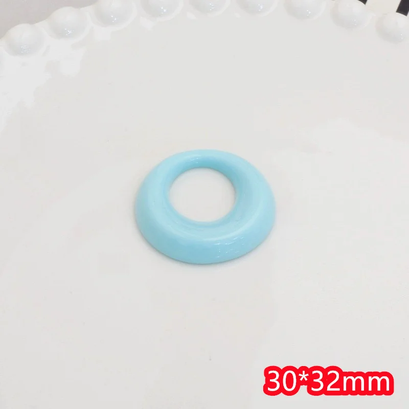 الجملة 50 قطعة/الوحدة اللون طباعة الهندسة جولات شكل الراتنج كابوشون الخرز لتقوم بها بنفسك مجوهرات الملابس الشعر التبعي