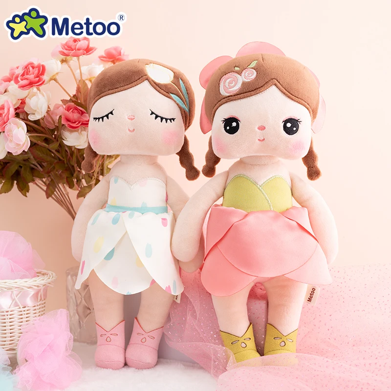 Metoo Doll Kids Toys Flower Fairy Angela Kawaii Rabbit Plush Toys For Girls Baby Christmas Birthday Gift