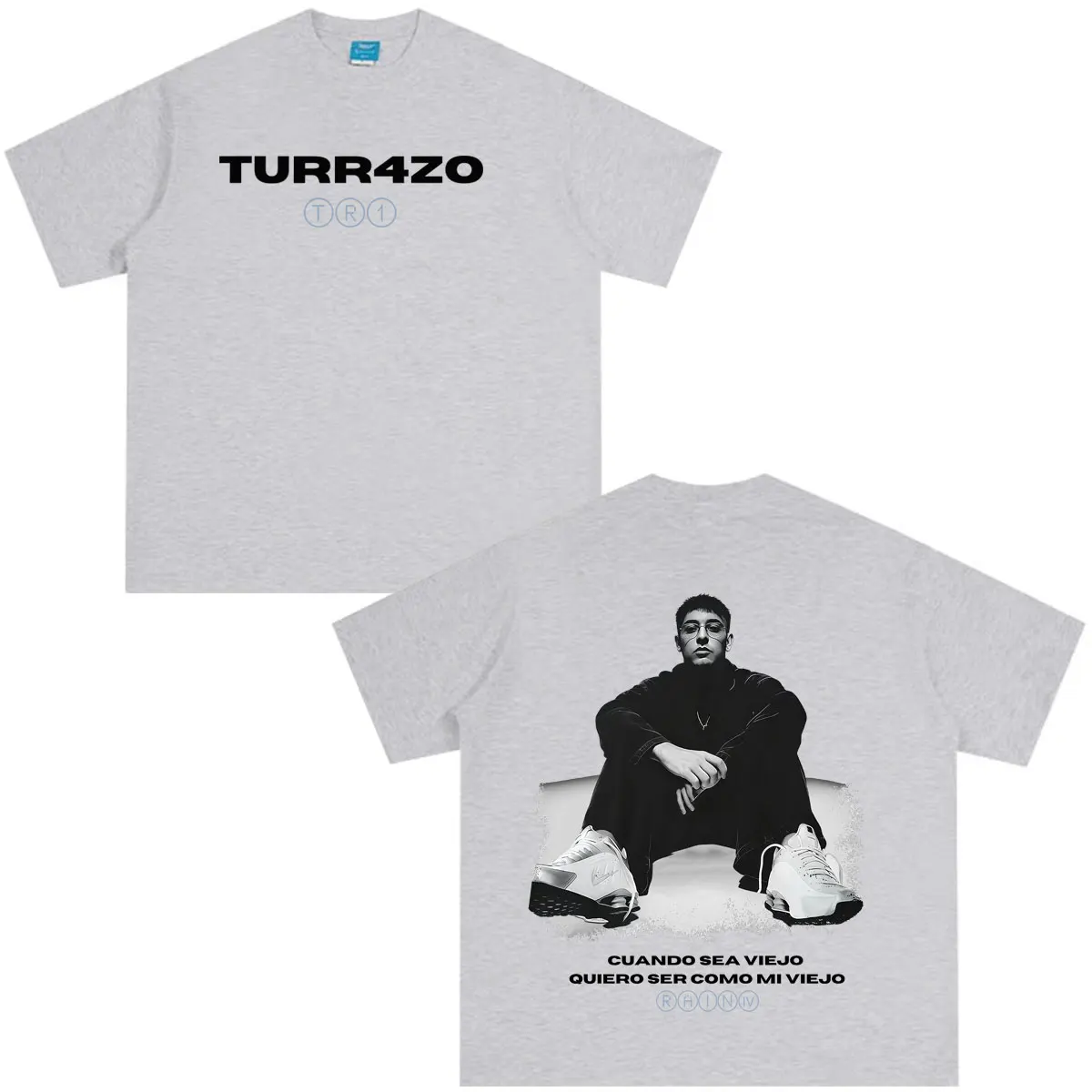 Rapper Trueno Turr4zo Album 2026 Tour Print T-Shirt für Herren und Damen – Hip-Hop T-Shirt, Sommer, locker sitzend, Baumwolle, Oversized, Streetwear – Detail 4