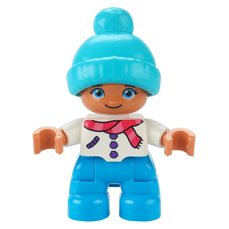Grote bouwstenen Jongen Meisjes Familie Politieagenten Figuren Pop Compatibel Duplos Kinderen Kinderen Zelfsluitende stenen Assembleer speelgoed