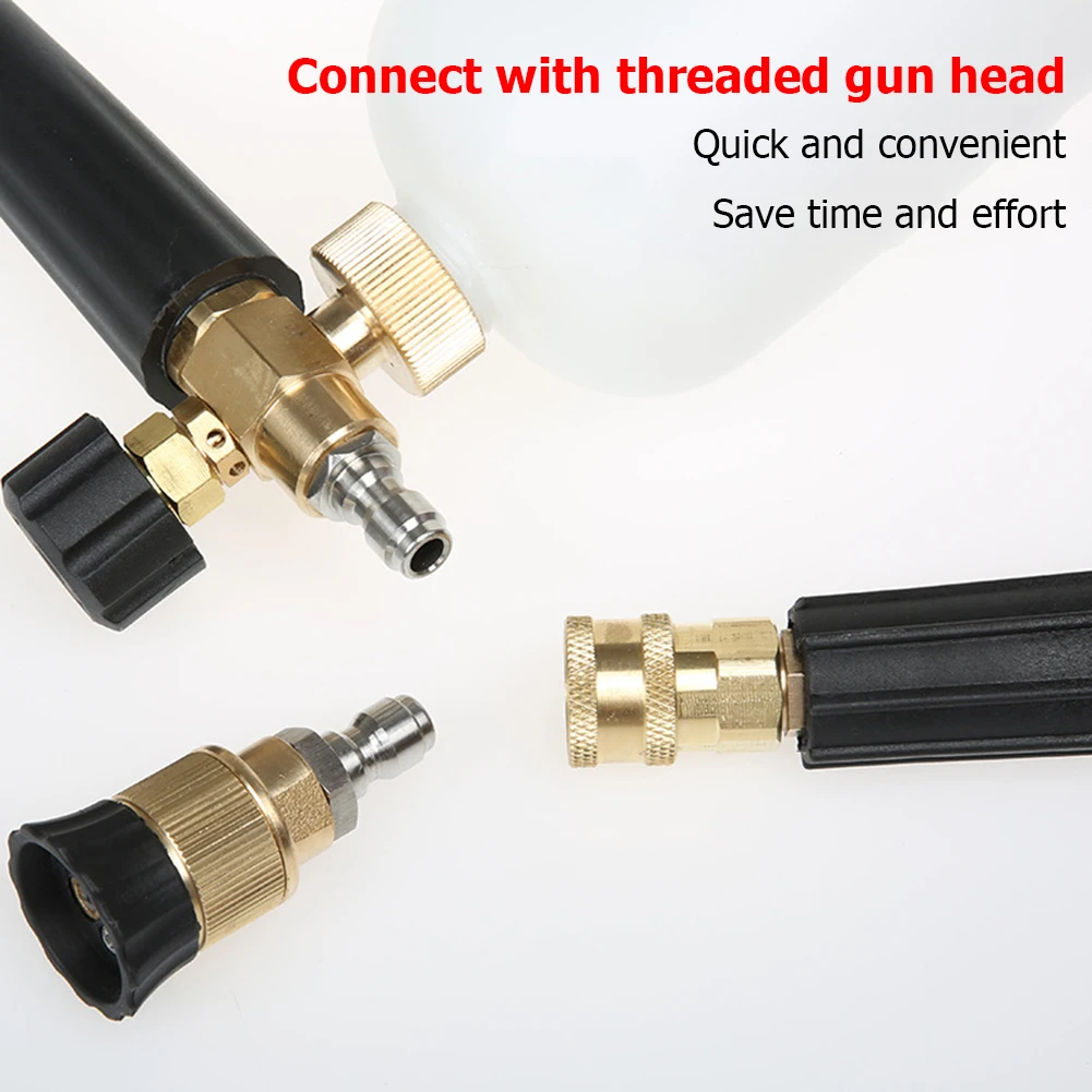 High Pressure Washer Gun Connector 1/4 inch Quick Connector + M14x1.5mm Connector Sprinkler For Snow Foam Pot Lance Spray Nozzle