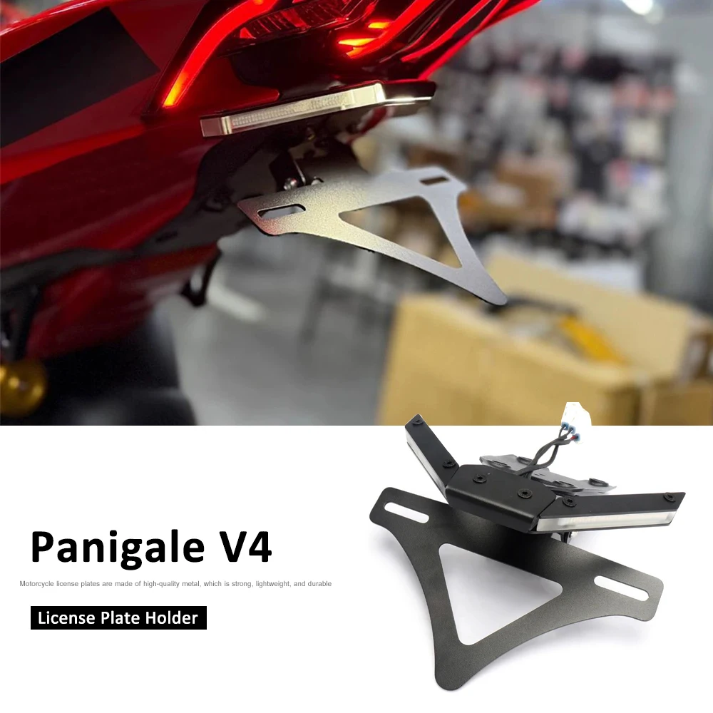 

Motorcycle For Ducati Panigale V4 PanigaleV4 2025 License Plate Holder Fender Eliminator Registration Bracket Turn Signal