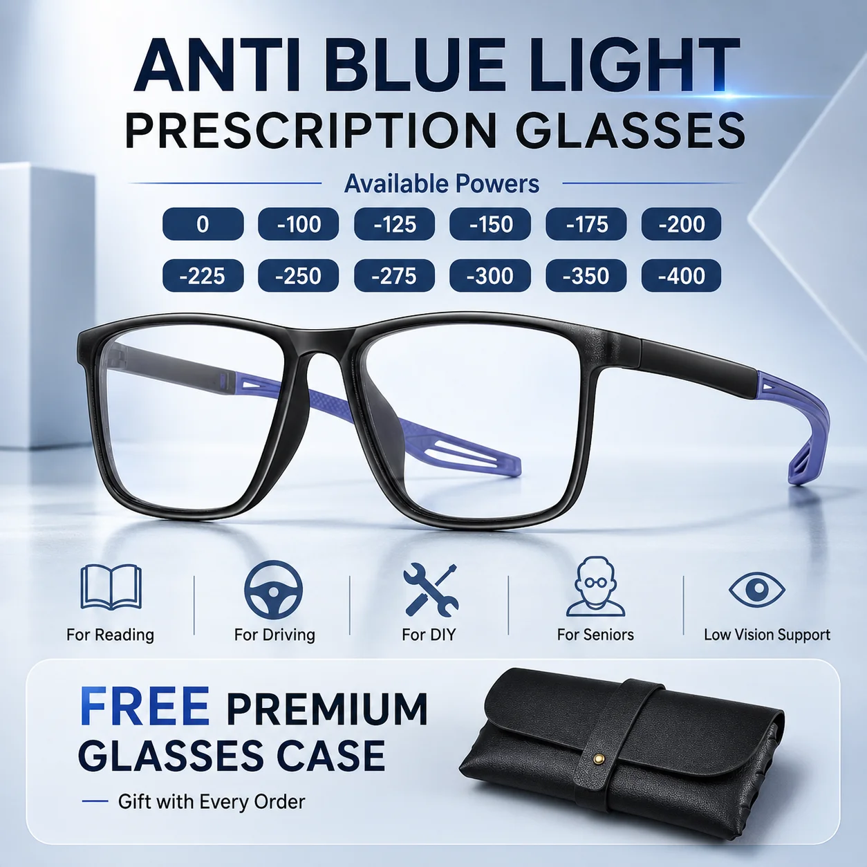 Lunettes de vue anti-lumière bleue BEAU FIVE 2026 pour hommes et femmes, verres correcteurs pour la myopie, la lecture, la conduite et le bureau