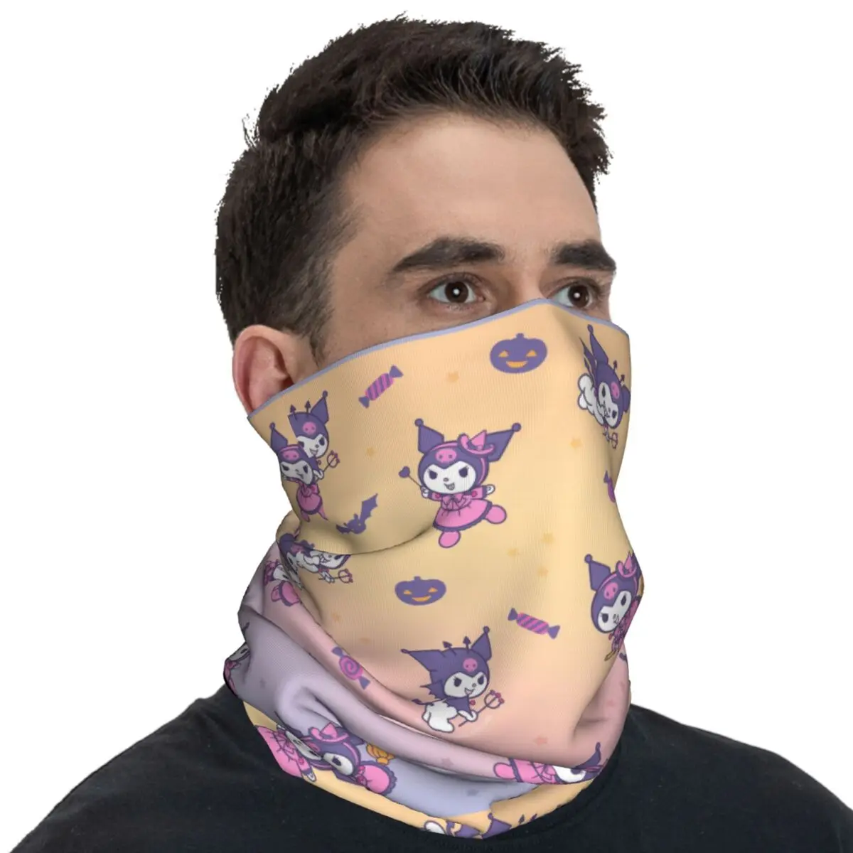 Buitensporten Bivakmuts Kuromi Fietsmasker Zachte warme gezichtsmaskers Trendy hardlopen Reizen Stofdichte sjaal Bandana