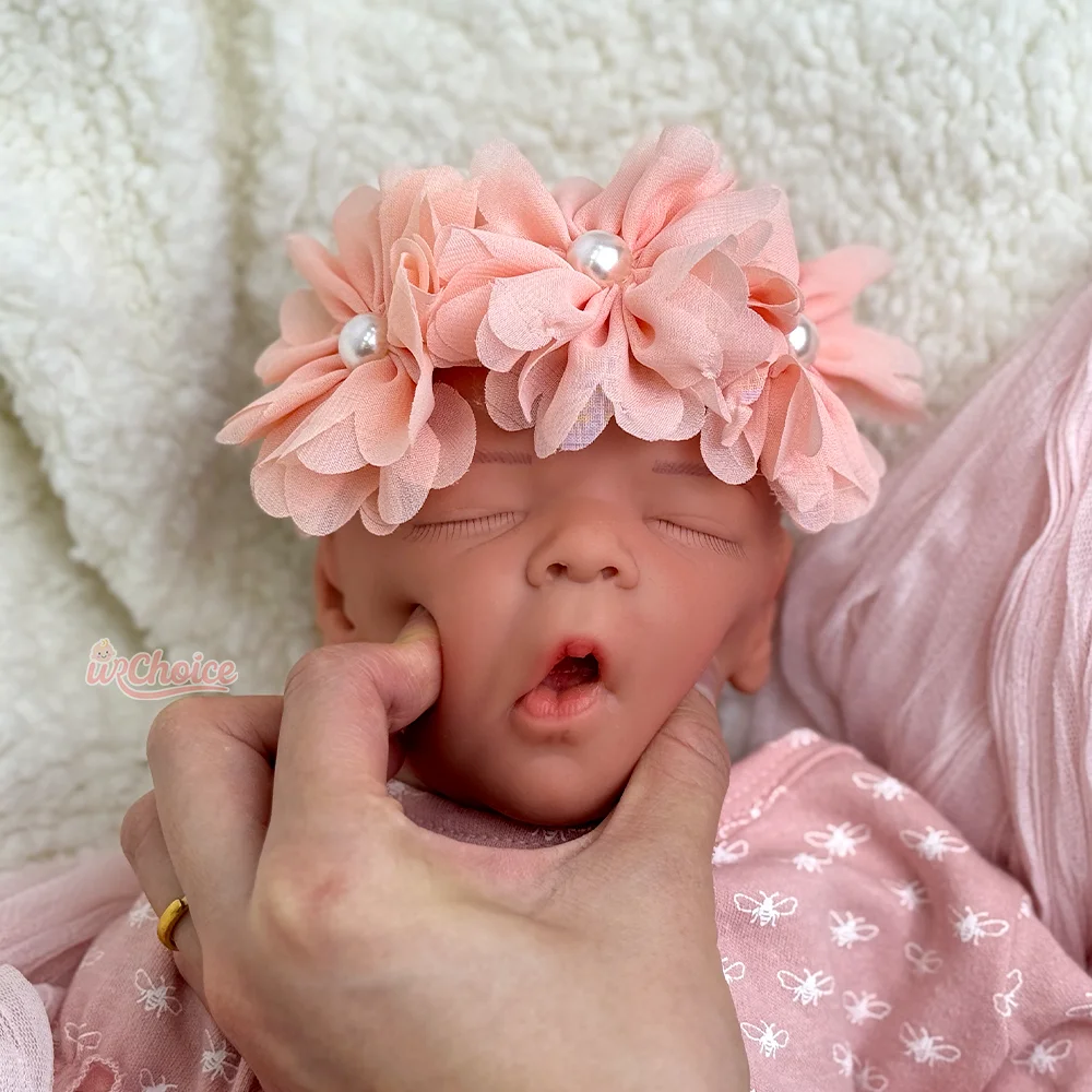 Open Mouth 18inch Newborn Baby Early Education Props Full Silicone Reborn Doll for Depression & Loneliness Support Collections