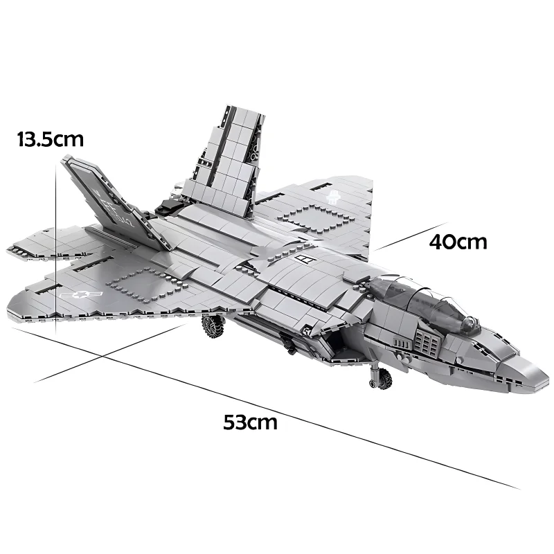 Reobrix 33020 MOC F-22 Raptor Fighter Building Blocks WW2 Army Airplanes Aircraft Soldier Figures Bricks Toy Kid Birthday Gifts