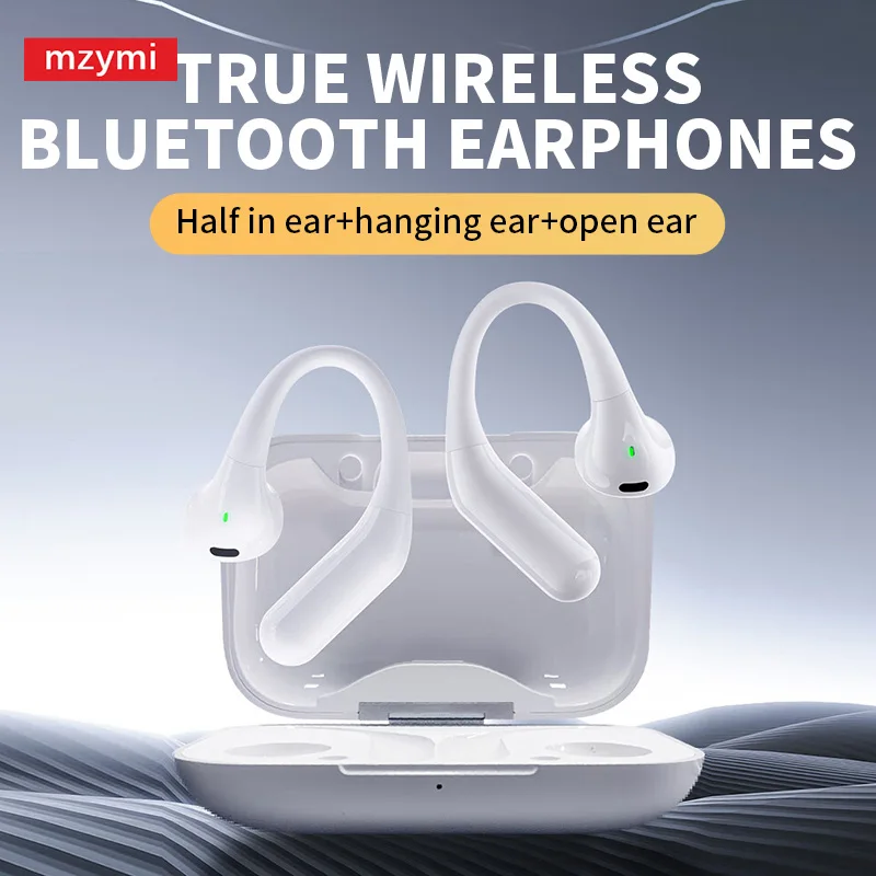 

mzymi Air6 Bluetooth5.3 Wireless Headphone Earhook Bone Conduction Sport Game Headset TWS Earphone Waterproof Earbuds For XIAOMI