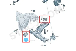 OEM Front control Arm bushing Rubber for VW golf 7 mk7 passat B8 Arteon tiguan audi A3 Q2 5Q0407182 5Q0407183