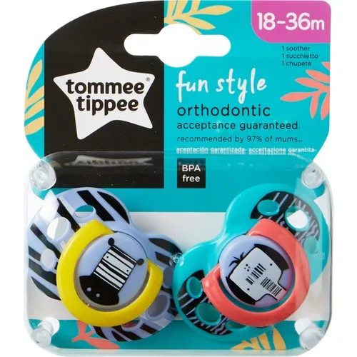 تومي تيبي متعة مصاصة 18 - 36 شهر 2 قطعة-منقوشة