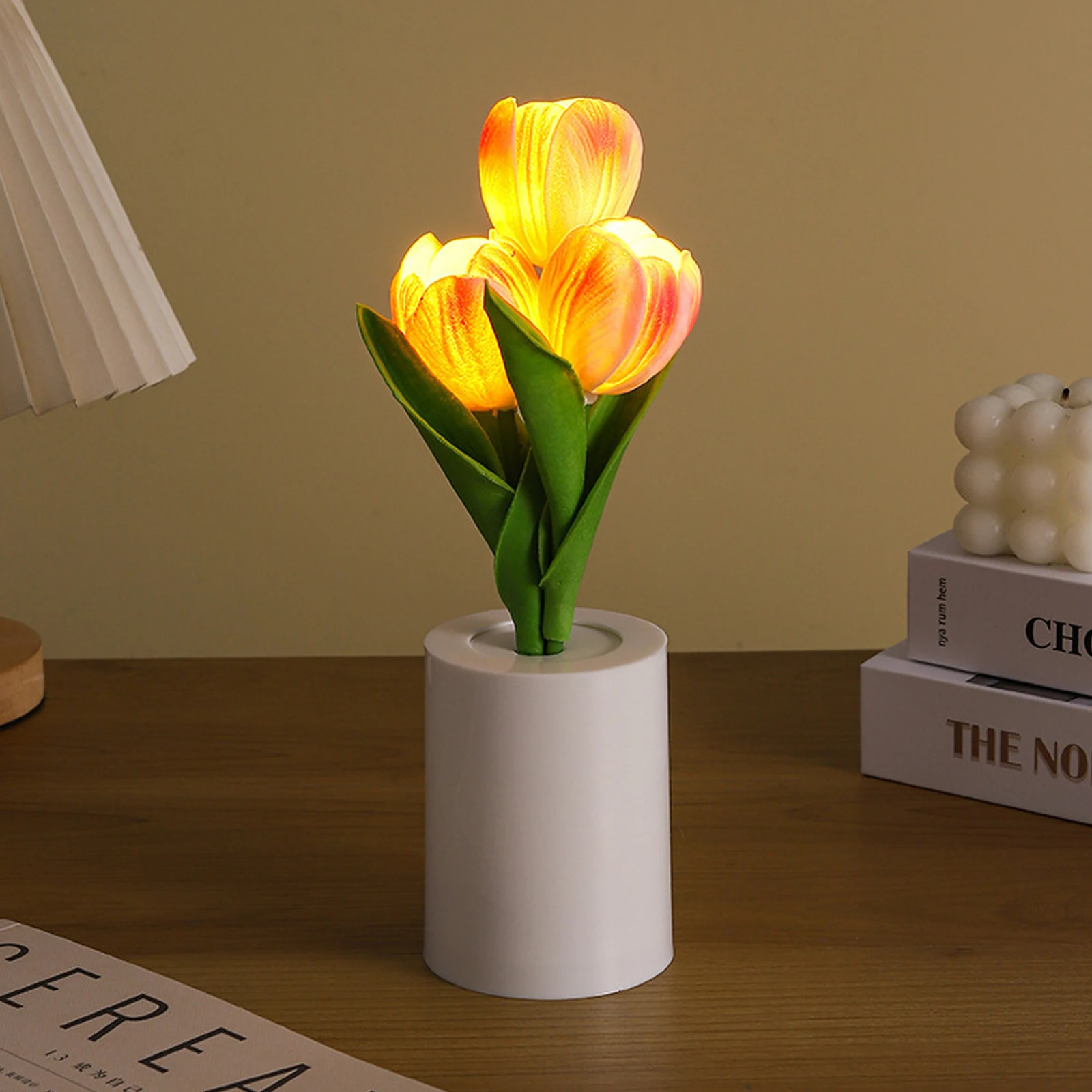 

LED Night Light Simulation Tulip Sunflower Flower LED Table Lamp Battery Power for Home Decorative Bedroom Bedside Sleep Lamp