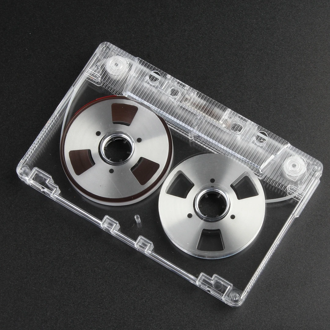 Homemade Retro Metal Reel To Reel 46 Min Blank Cassette Tape Classic 3 Window