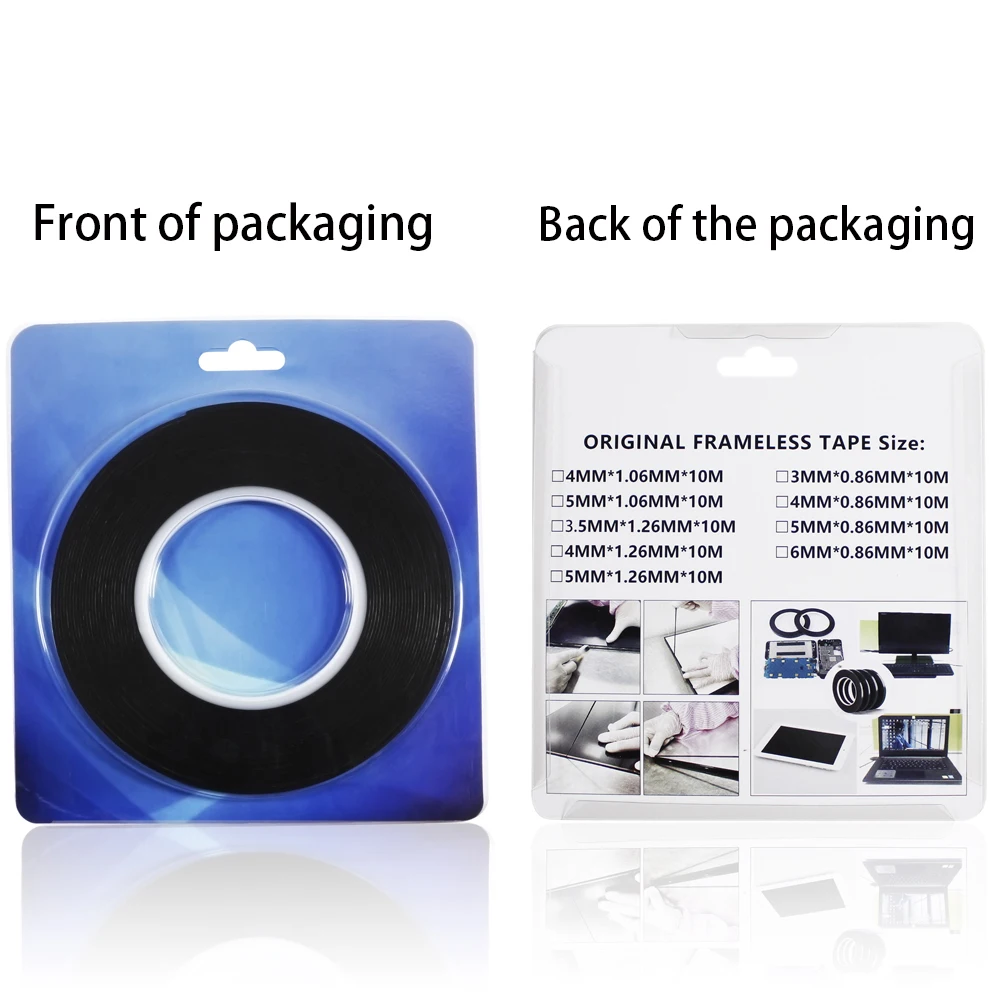 10M 3mm 3.5mm 4mm 5mm 6mm Double Sided Sticky Foam Tape Adhesive LCD Screen Frameless For TV Borderless Curved Display Sealing