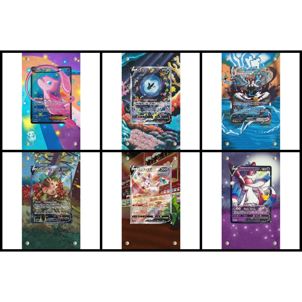 

Pokemon PTCG Collection Acrylic Painting Extended Card Brick MewEX Lumineon Parasect Urshifu Sylveon Leafeon Anime Peripheral