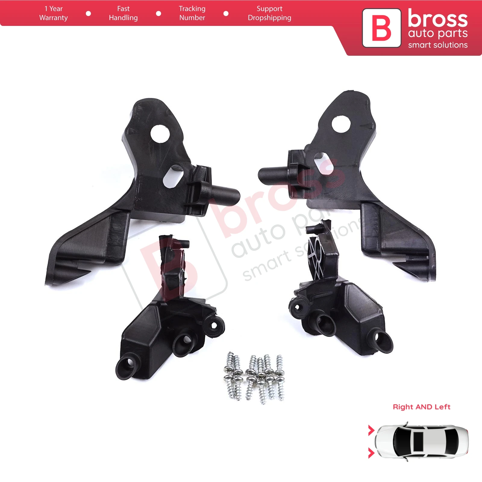 BHL574 Headlight Holder Mount Repair Bracket Tab Left Right Side for Citroen C4 MK2 B7 NC 2009-2018 DS4 MK1 NX 2010-2015