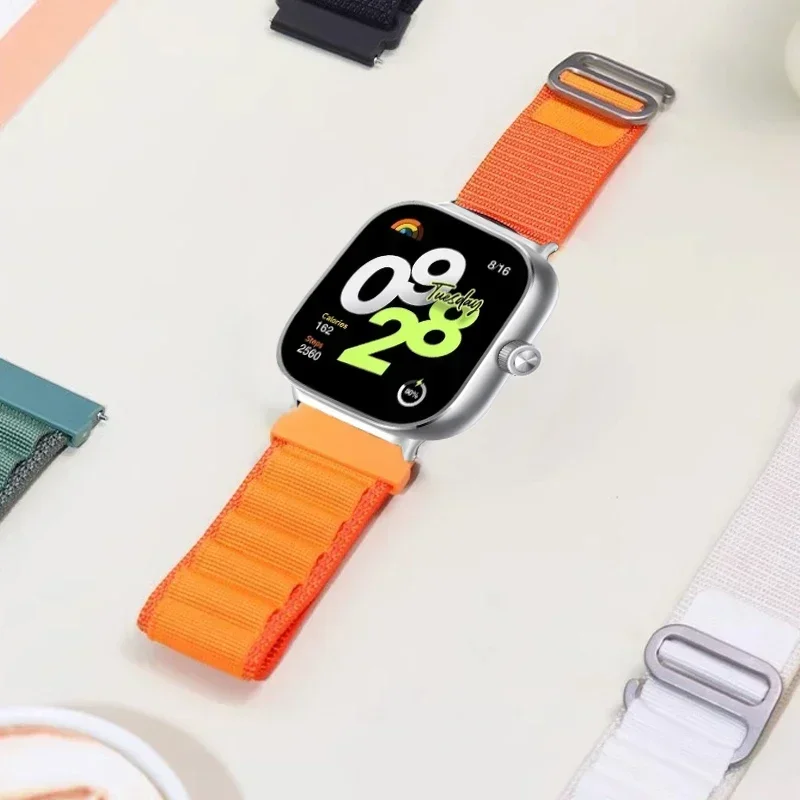النايلون جبال الألب حلقة حزام ل Redmi ساعة 4 5 سوار حزام الساعات ل XiaoMi الفرقة 8 برو 9 برو تريل كوريا معصمه الملحقات