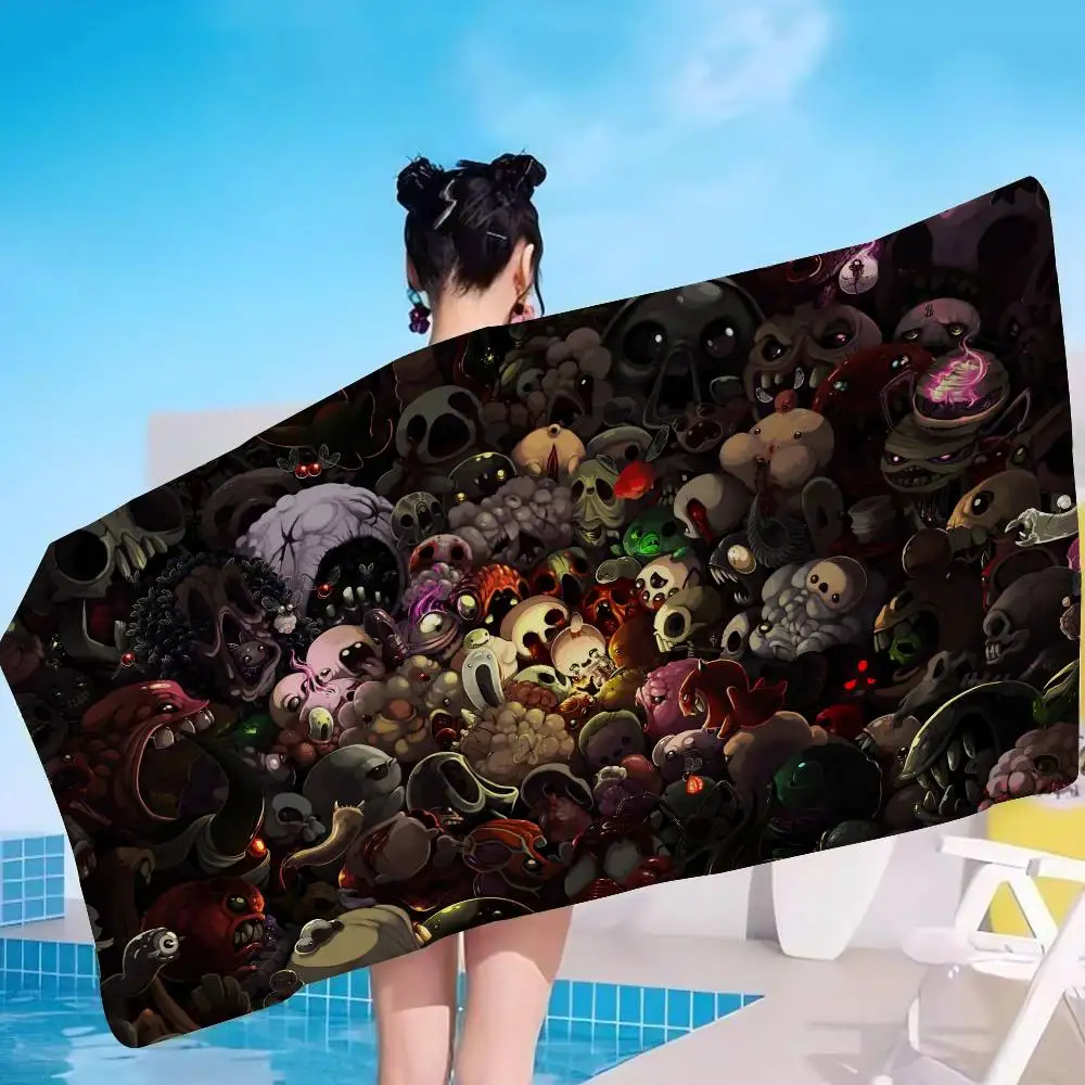 Anime The Binding Of Isaac Microfiber Blanket Quick Drying Beach Towels Oversized Printing Super Absorbent Pool Towel Blanket
