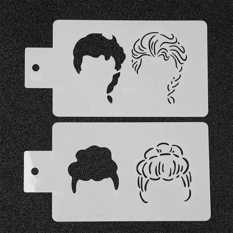 18 stuks bodypainting holle sjablonen herbruikbare meisje prinses stijl vakantie feest make-up body art schilderij sjablonen